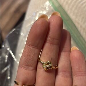 Gold plated Ring with CZ Accent